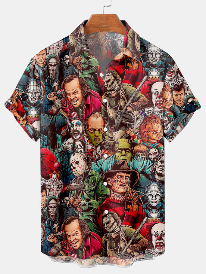 Halloween Horror Night Men's Plus Size Shirt