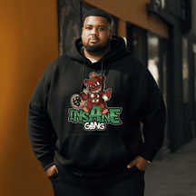 money and a bear Men's Plus Size Hoodie