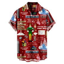 Thanksgiving Vacation Retro Style Elements Hawaiian  Men's Plus Size Short Sleeve Shirt