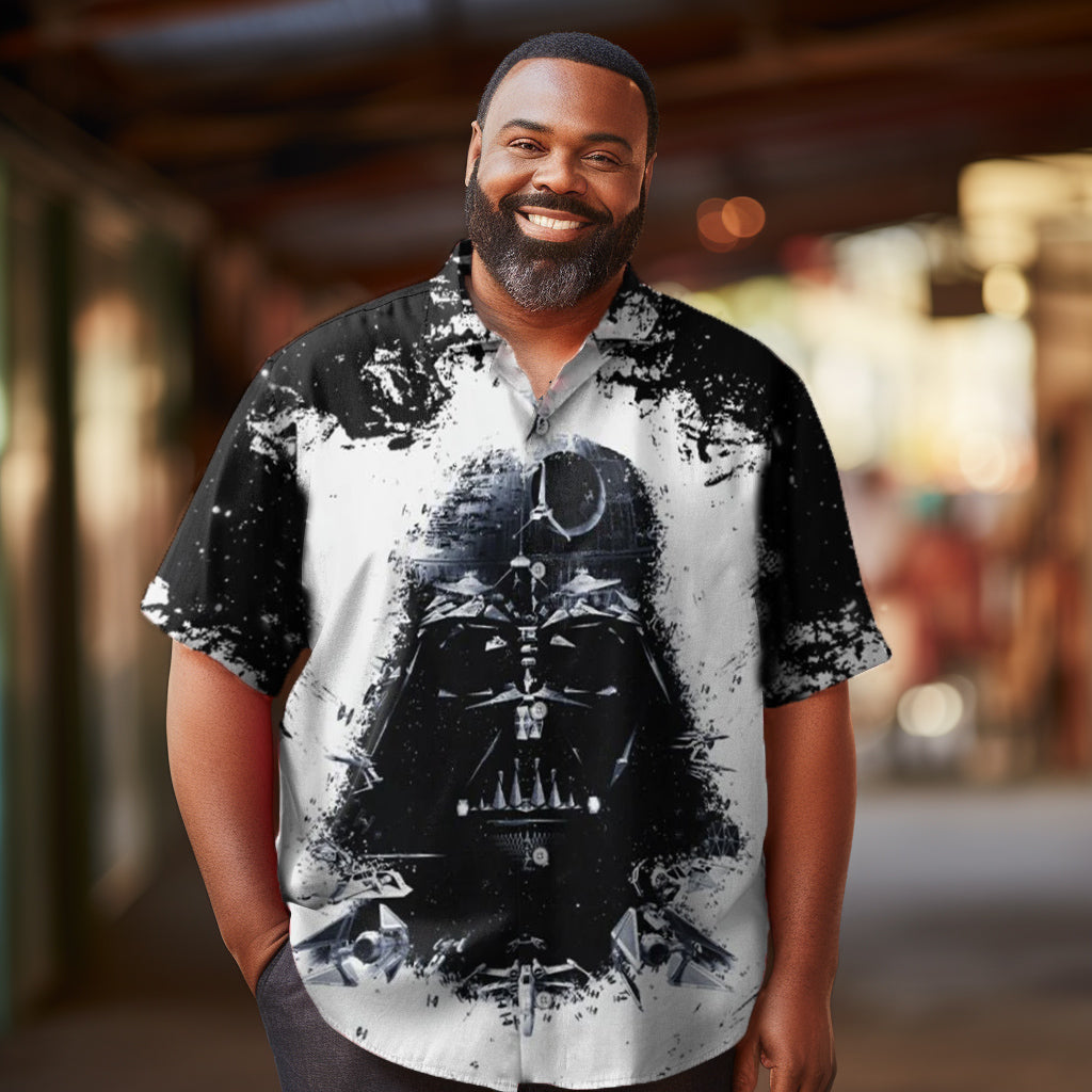 Darth Vader Grunge Style Star Wars Men's  Plus Size Short Sleeve Shirt