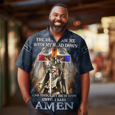 Jesus The Devil Saw Me with My Head Down printed  Men's  Plus Size Short Sleeve Shirt