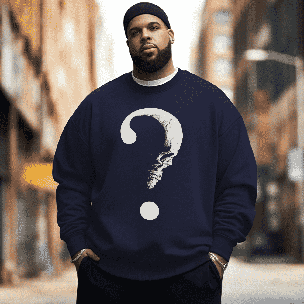 Question mark  Men's Plus Size Sweatshirt