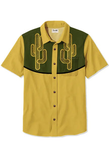 Men's Be a Cactus Cowboy Plus Size Short Sleeve Shirt