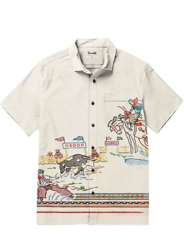 Men's West RODER Printed Plus Size Short Sleeve Shirt