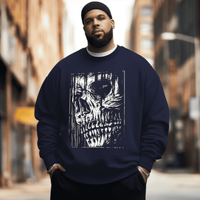 Funny Skeleton Men's Plus Size Sweatshirt
