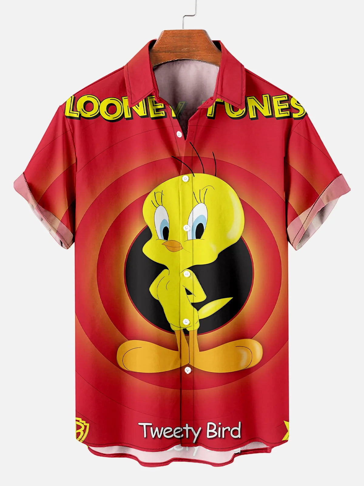 Men's Classic Cartoon Printed Plus Size Lapel Short Sleeve Shirt  Hawaiian Shirt