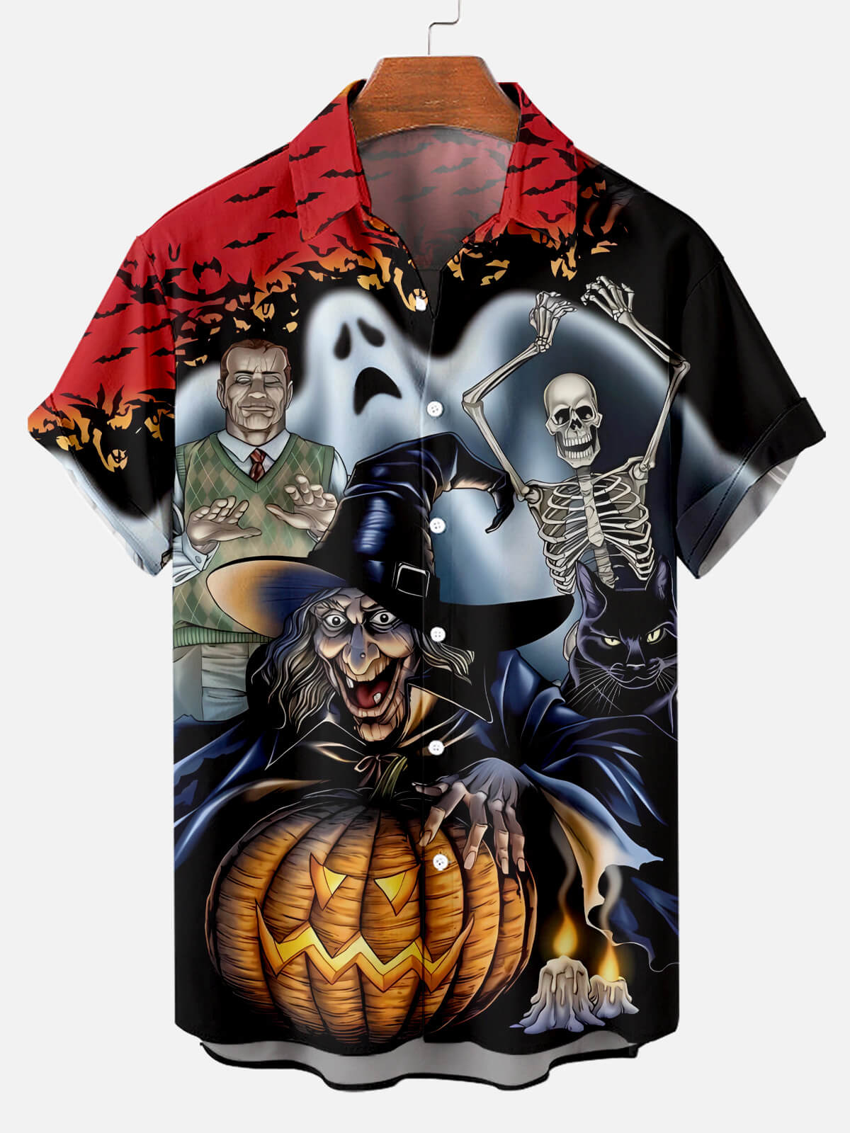 Halloween Witch Horror Short Sleeve Shirt