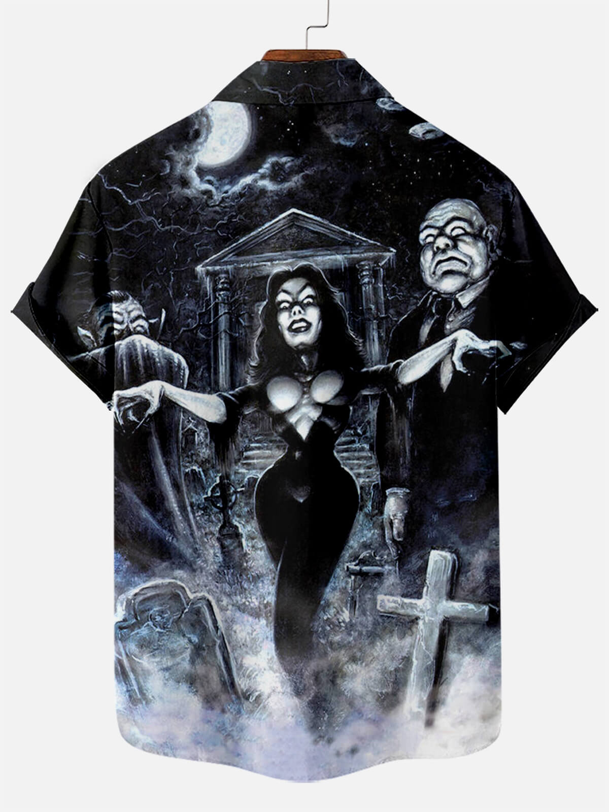 Men's Horror Movie Character Print Short Sleeve Shirt