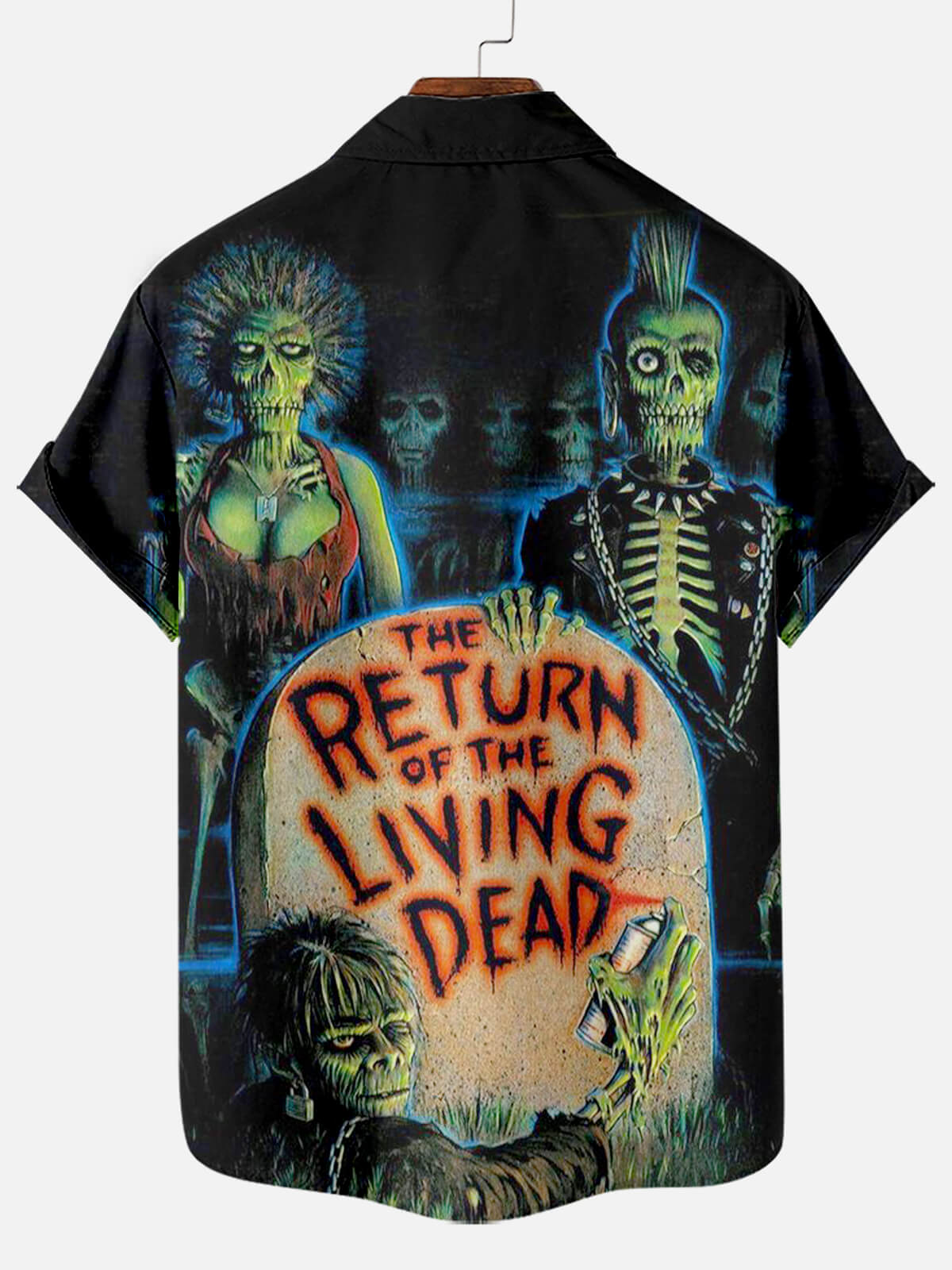 Halloween Living Dead Poster Illustration Men's Short-Sleeved Shirt