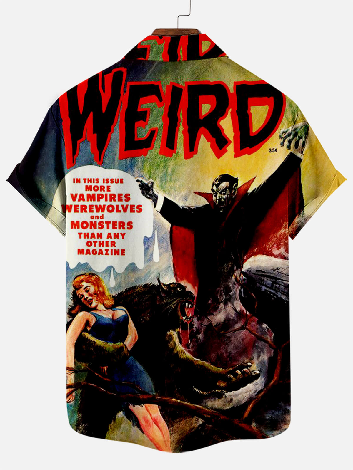 Vintage Halloween Shirts Horror Movie Character Print Men's Short Sleeve Tops