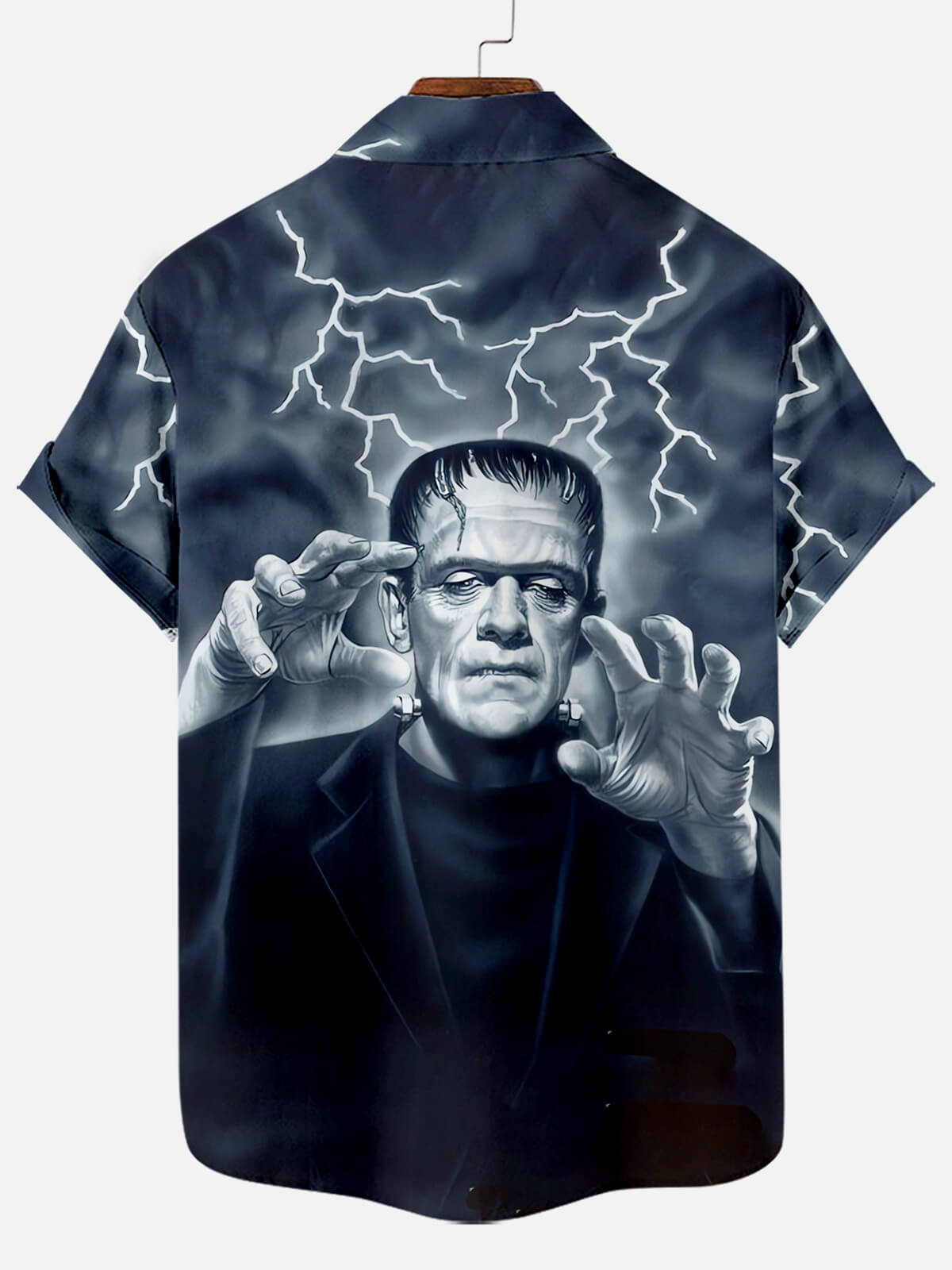 Halloween Movie Character Print Short Sleeve Shirt