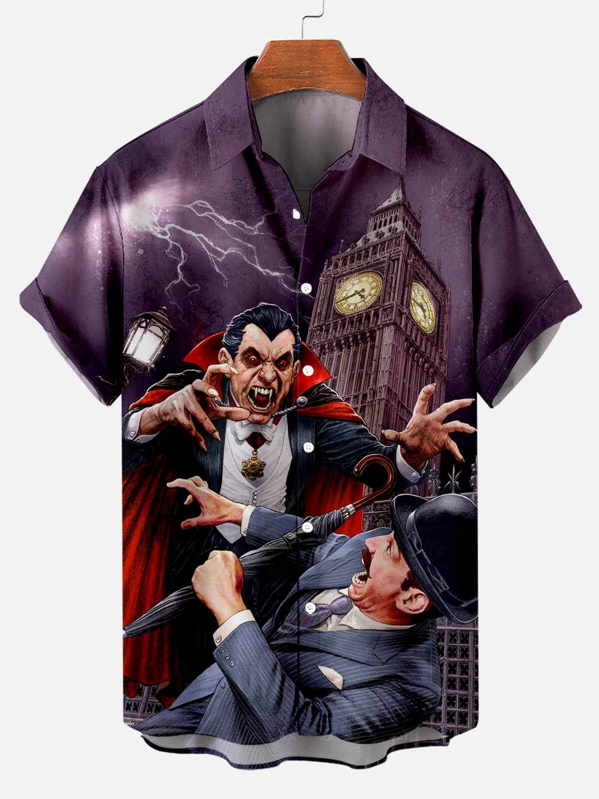 Halloween Shirt Horror Retro Movie Character Print Men's Short Sleeve Tops
