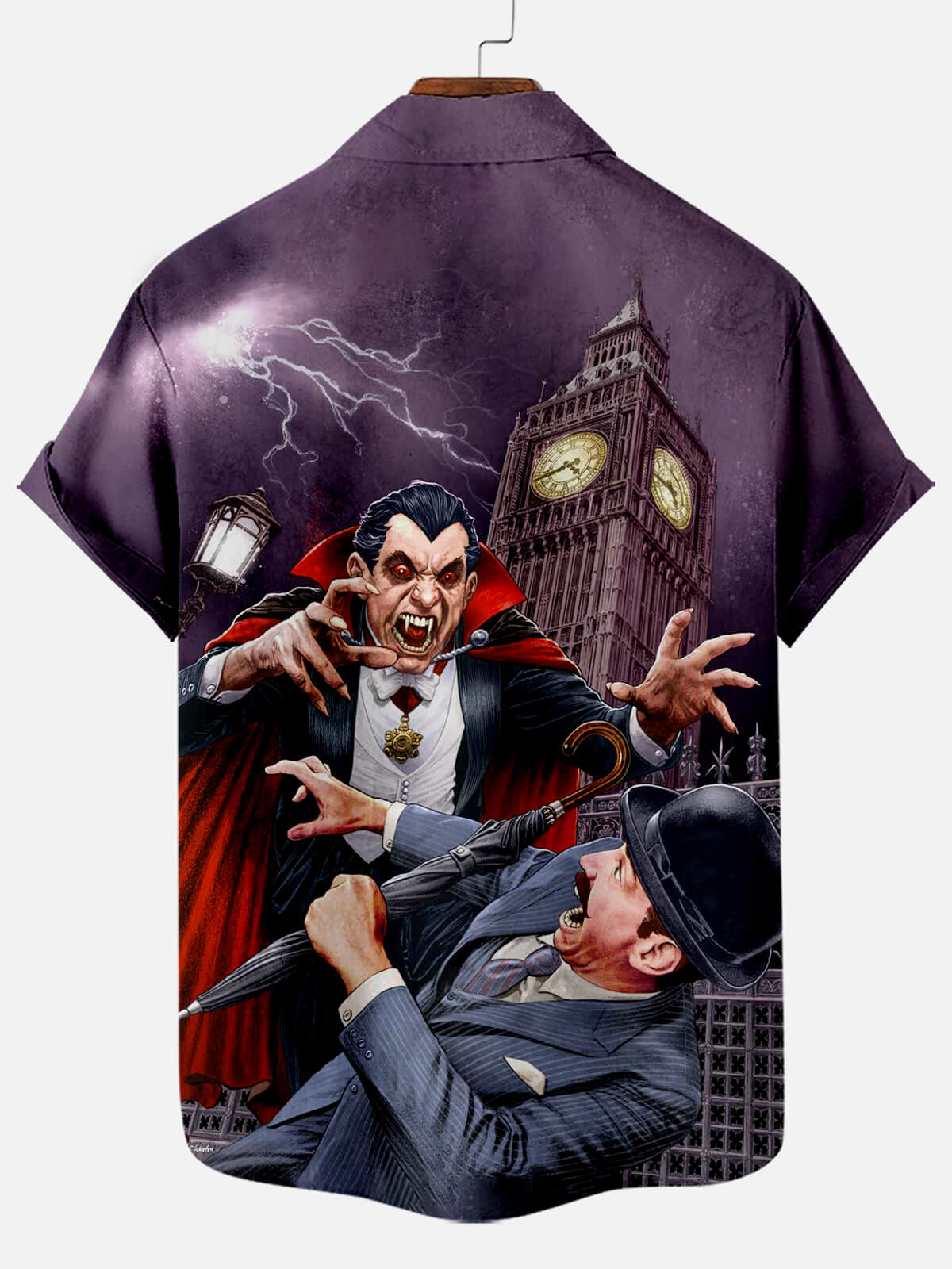 Halloween Shirt Horror Retro Movie Character Print Men's Short Sleeve Tops