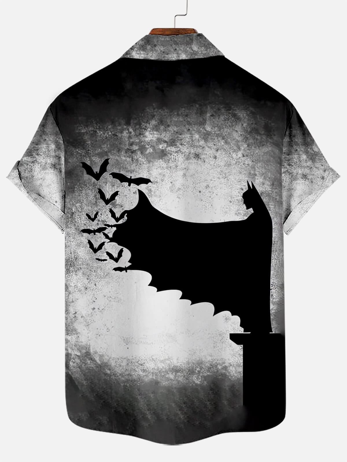 Halloween Bat Print Short Sleeve Shirt