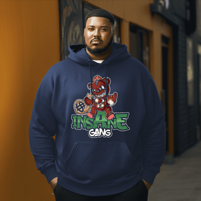money and a bear Men's Plus Size Hoodie