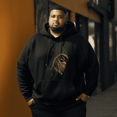 Green and Scorpion sketchl Men's Plus Size Hoodie